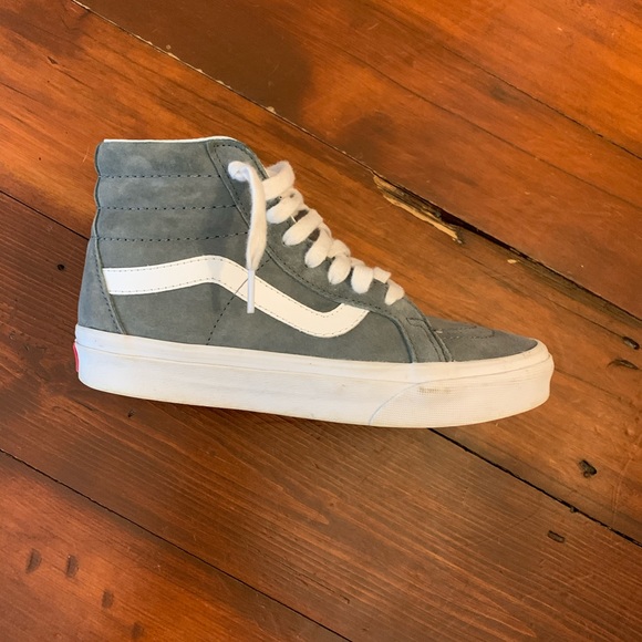 Grey/blue high top vans WORN ONCE women’s size 7